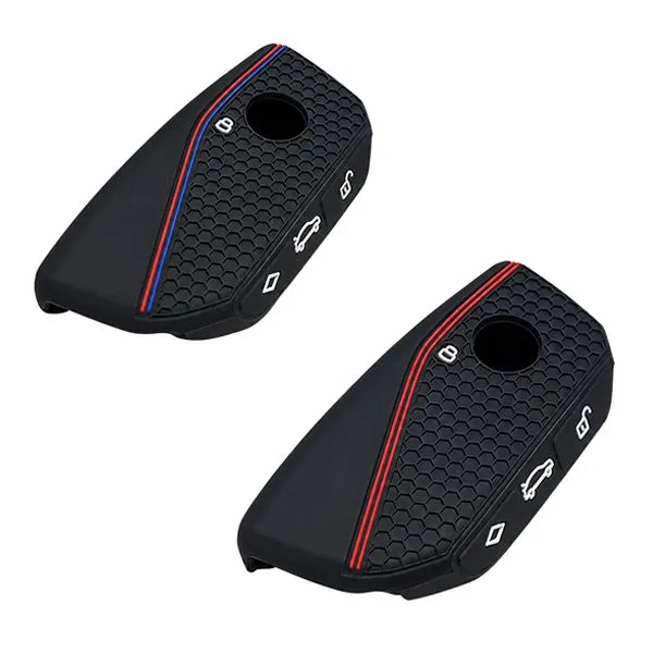 2 Pack Silicone Protective Car Key Cover Compatible with New Generation BMW