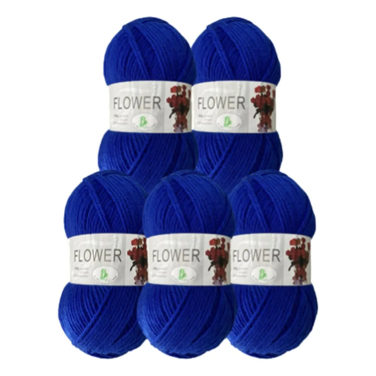 Double Knitting Polyester Yarn 100g (Pack of 5) Royal Blue