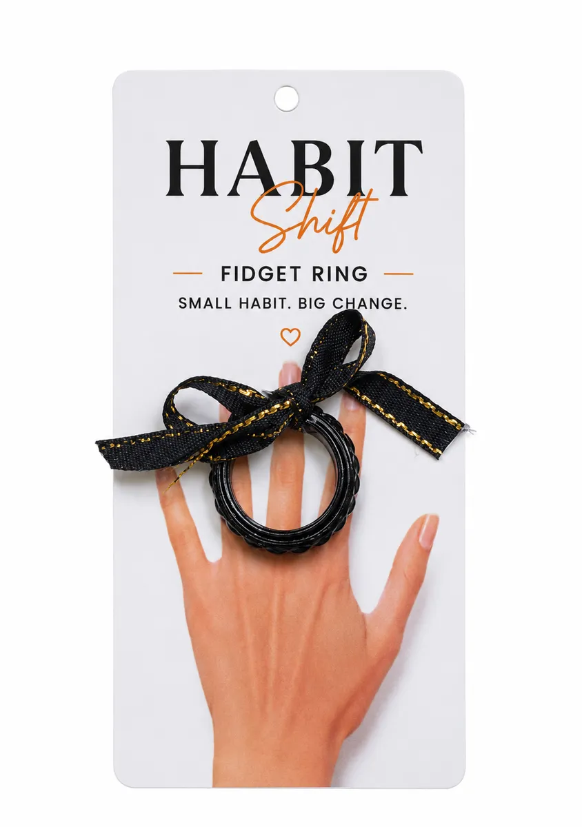 Habit Shift Fidget Spinner Ring - Black