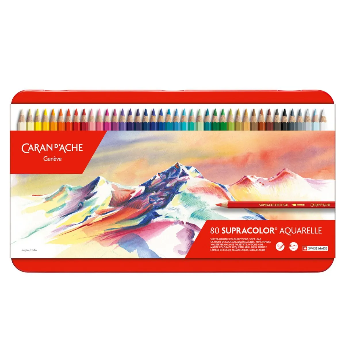Caran D'Ache Supracolor Soft coloured pencils, 80 pencil set