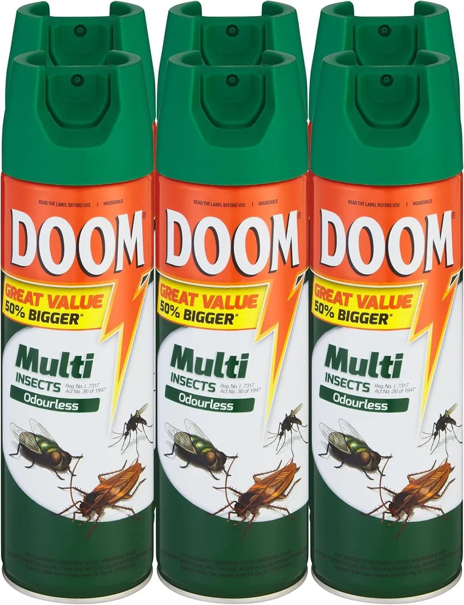 Doom Multi Insects Odourless Aerosol Insecticide 450ml