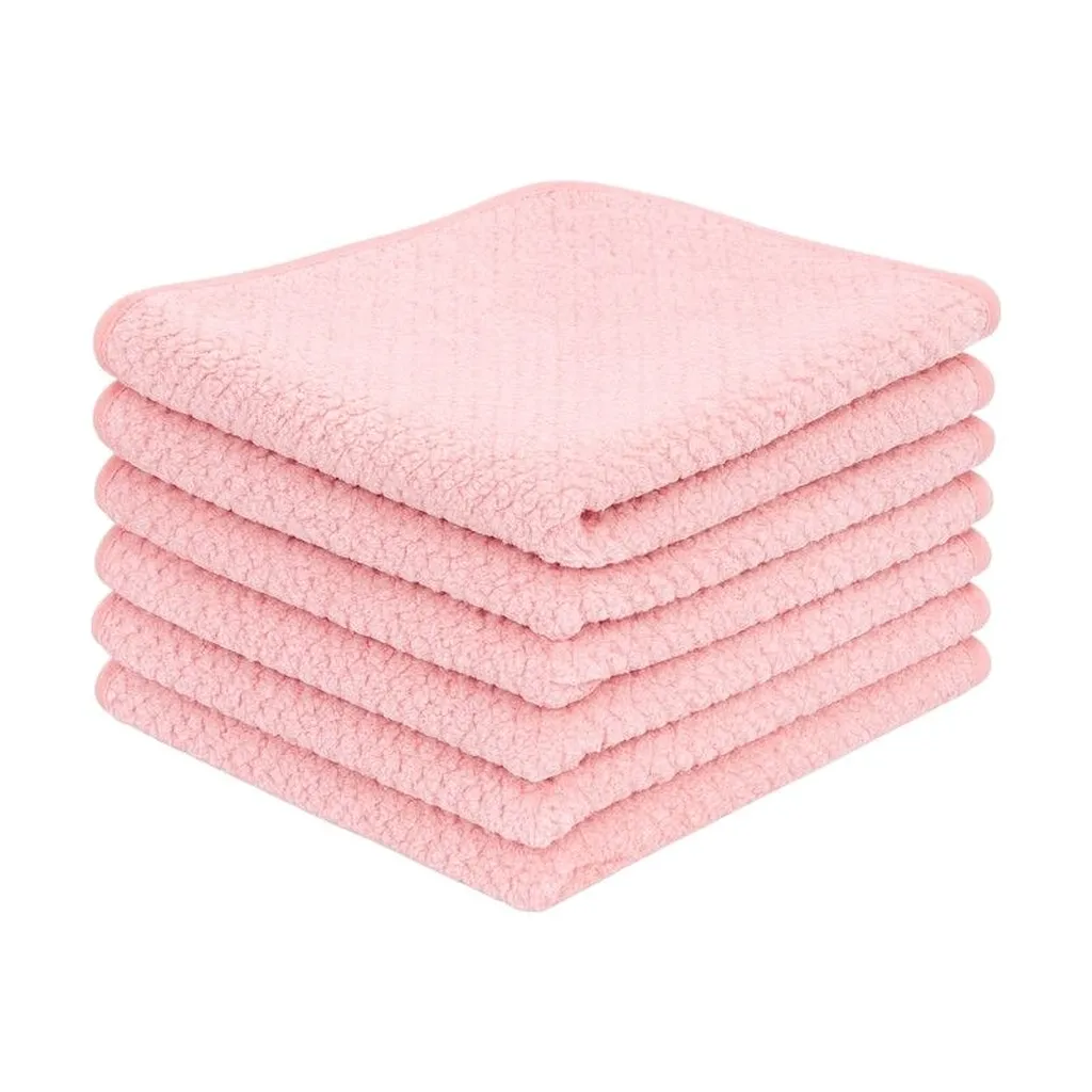 5-Pack Microfibre Dishwashing Cloths - 40x60cm - Pink