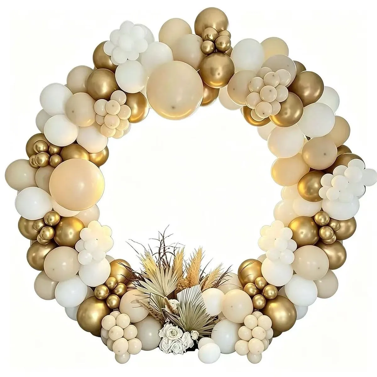 Beige Balloon Wreath