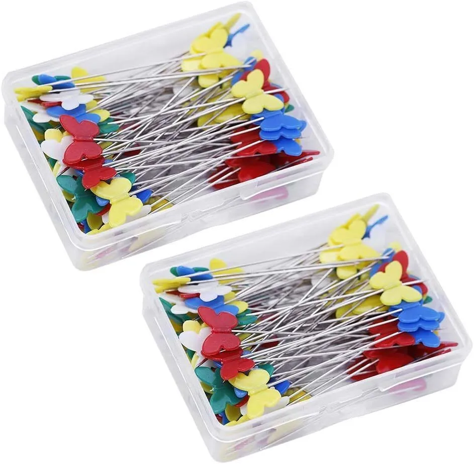 200 Pcs Quilting Needles End Flat Head Sewing Needles Mixed Colors Set