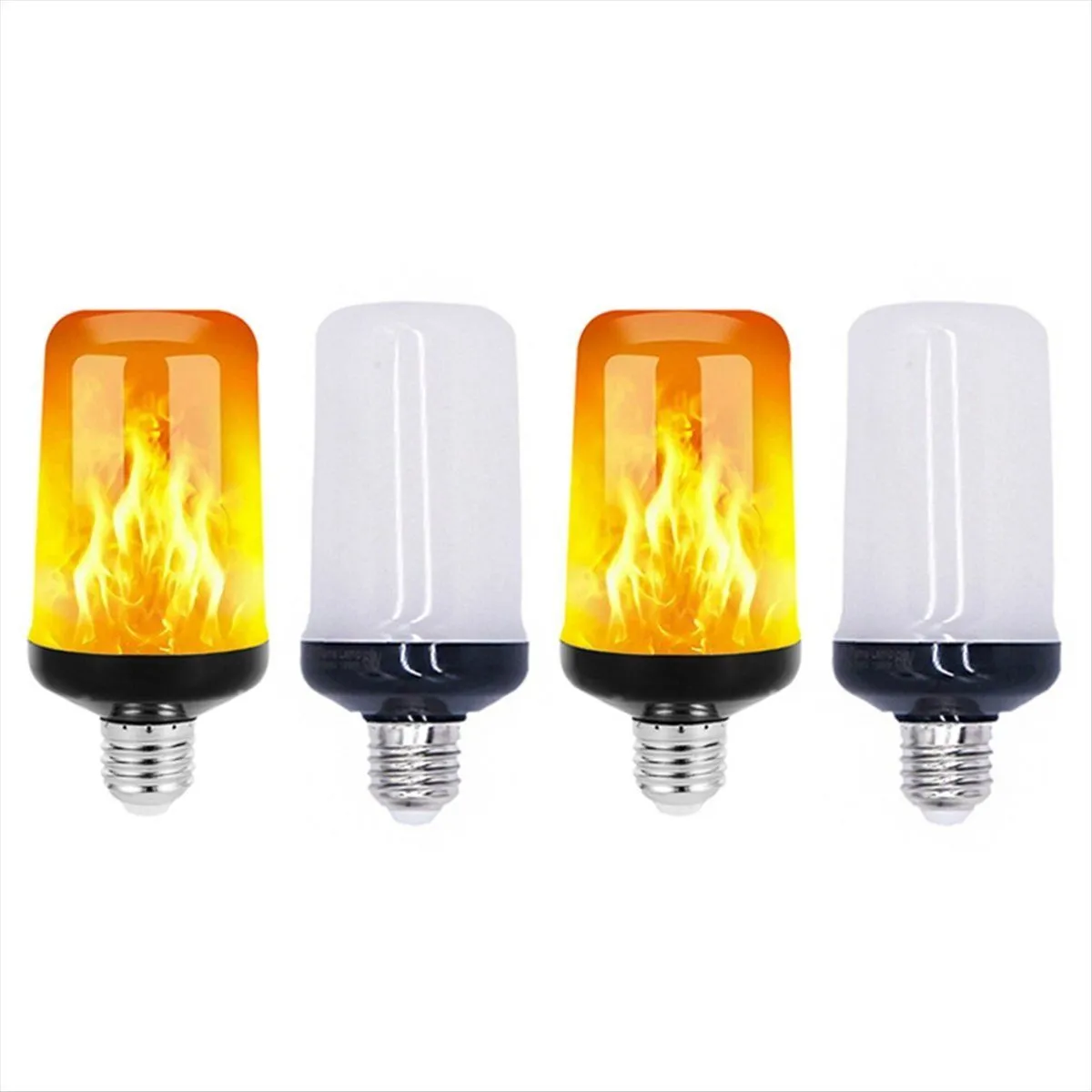 4PCS 4 Modes Flickering Light Bulbs E27 Base Fire Flame Bulb