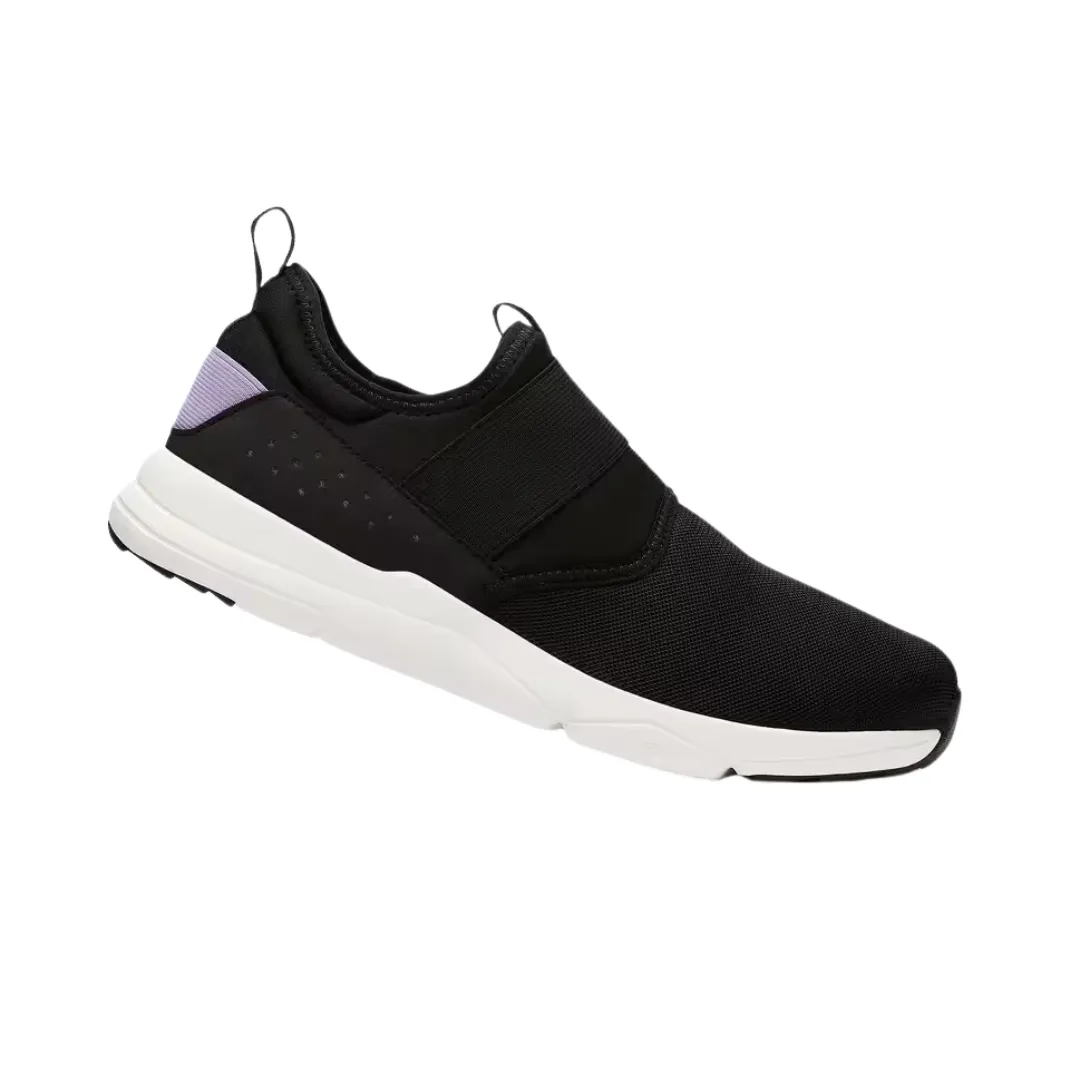 Decathlon Slip-On Women's Urban Walking Shoes - PW 160 - Black/Lilac