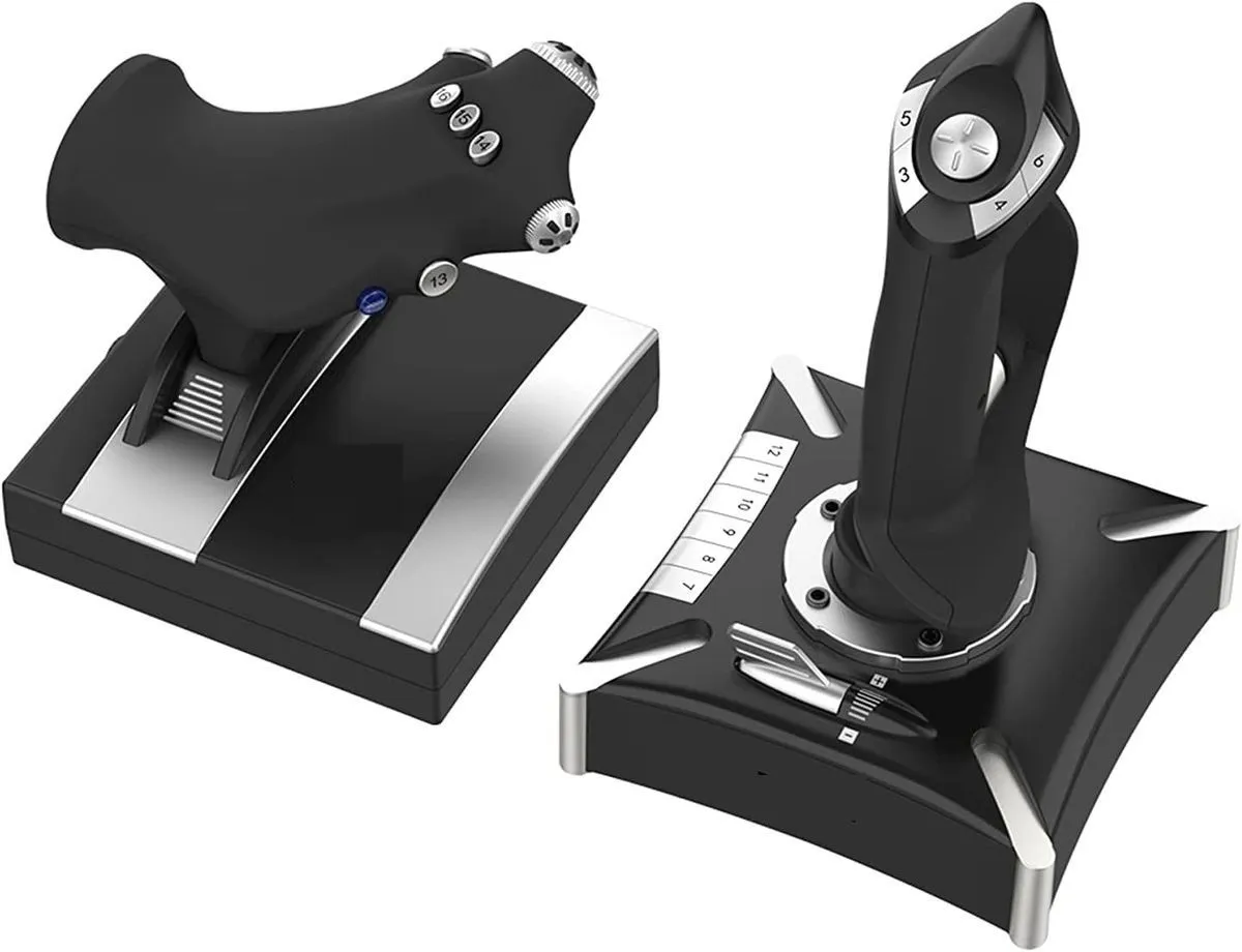 Flight Simulator Joystick 16 Programmable Buttons and Vibration Function