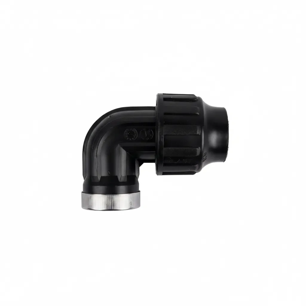 Elbow Compression Irrigation Fitting 63mm for HDPE Pipe