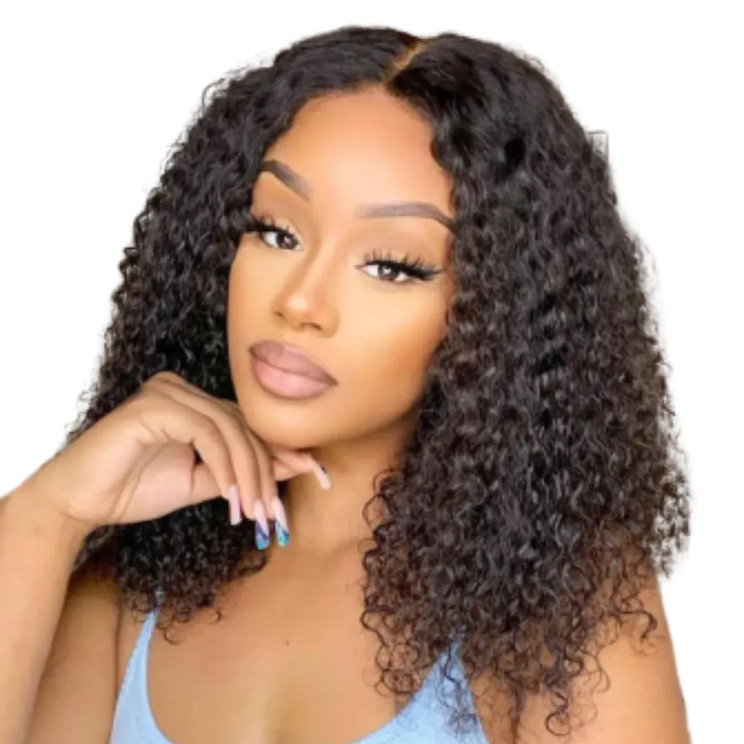 "16" Brazilian Curly Hair Wig With 4x4 Closure.