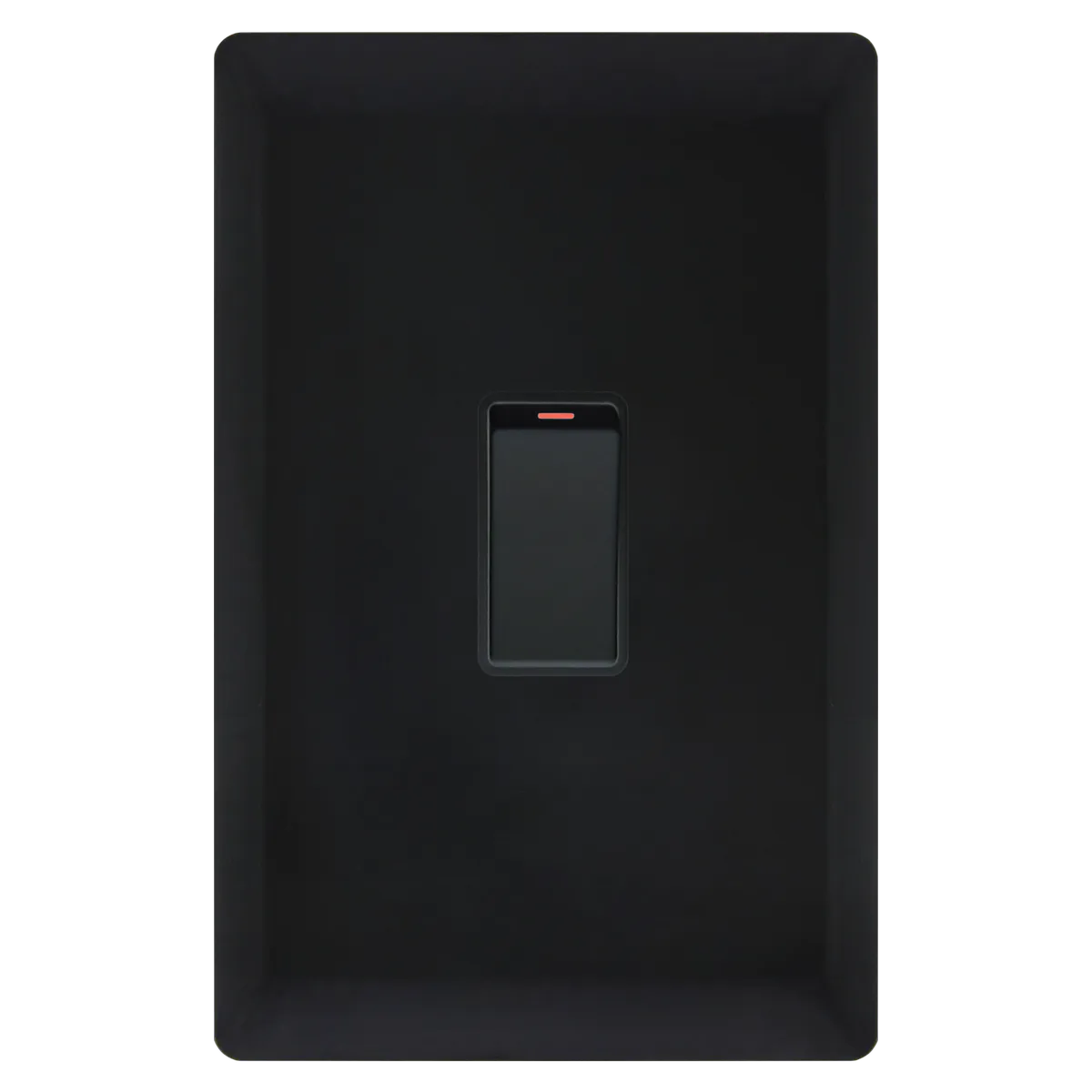 1 Lever 1 Way Light Switch 4x2 - Black