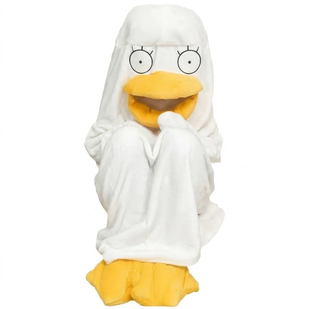 Plush White Duck Costume Onesie Pajama Sleepwear