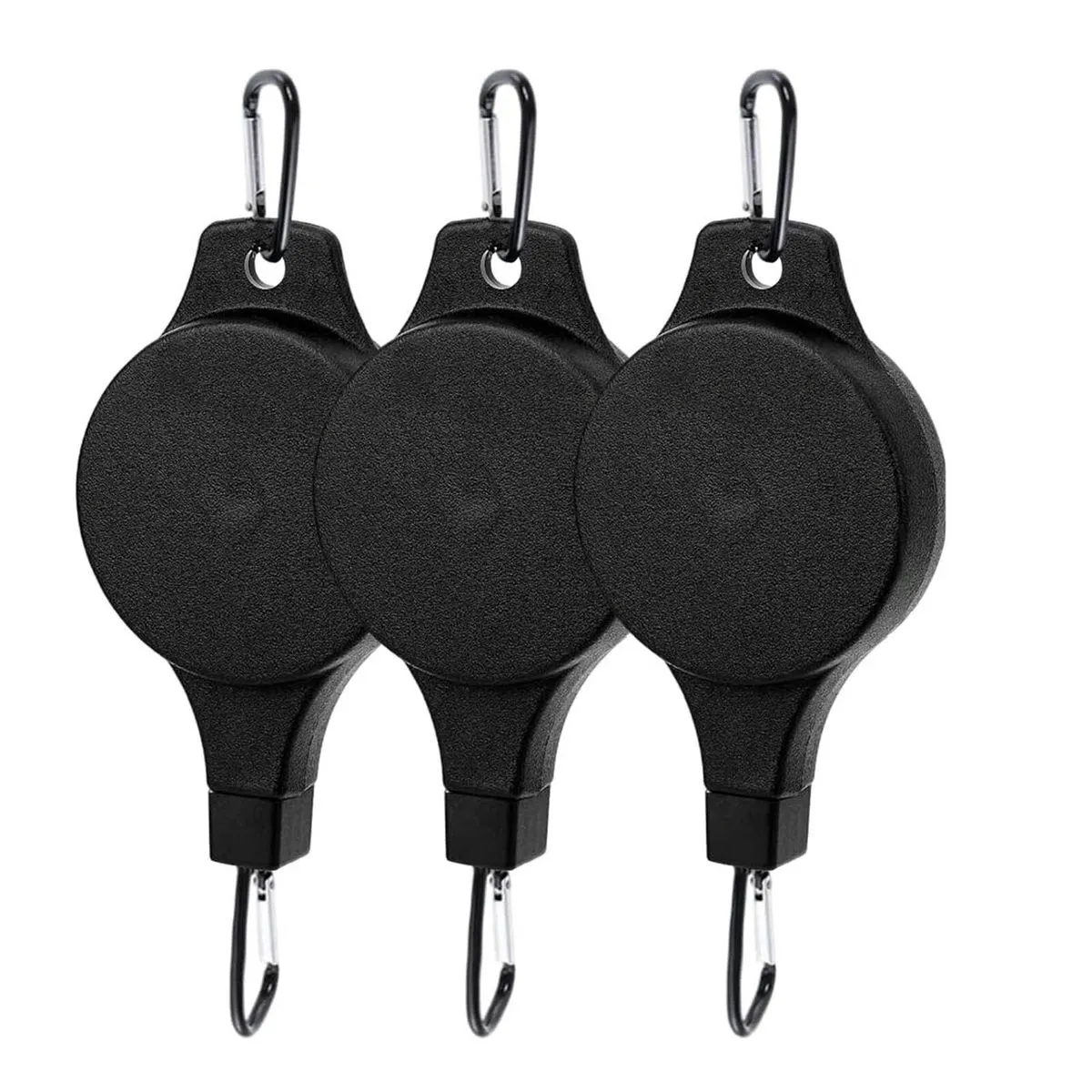 3pack Retractable Plant Hanger with Carabiners for Watering,Hanging Plants