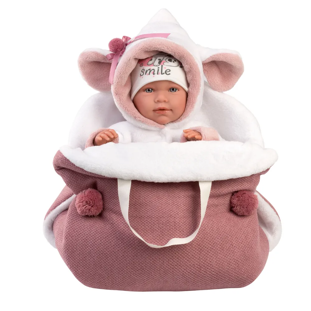 Llorens - Baby Girl Doll with Clothing & Carrycot: Mimi - 42cm