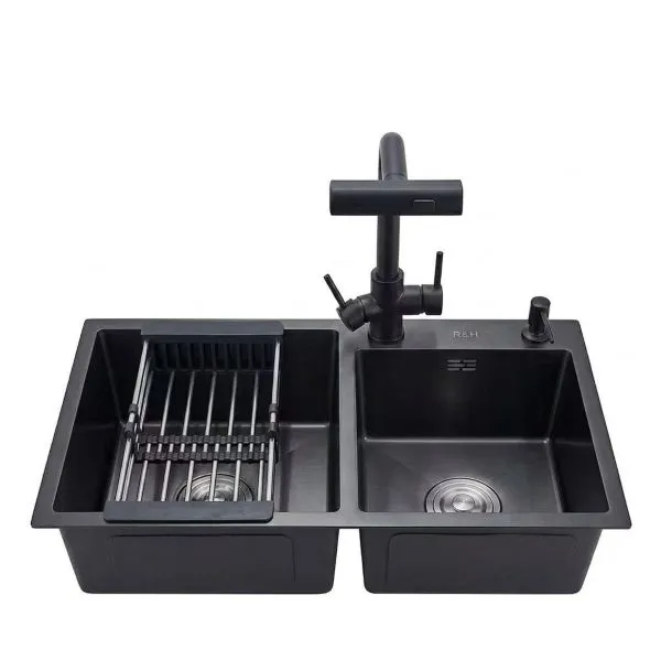 R&H Waterfall Double Kitchen Sink
