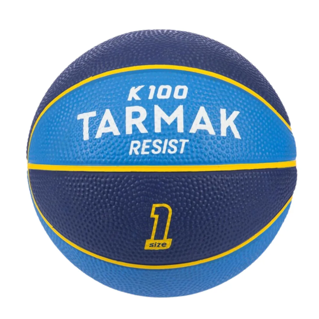 Tarmak Kids Size 1 Mini Basketball K100 Rubber - Blue
