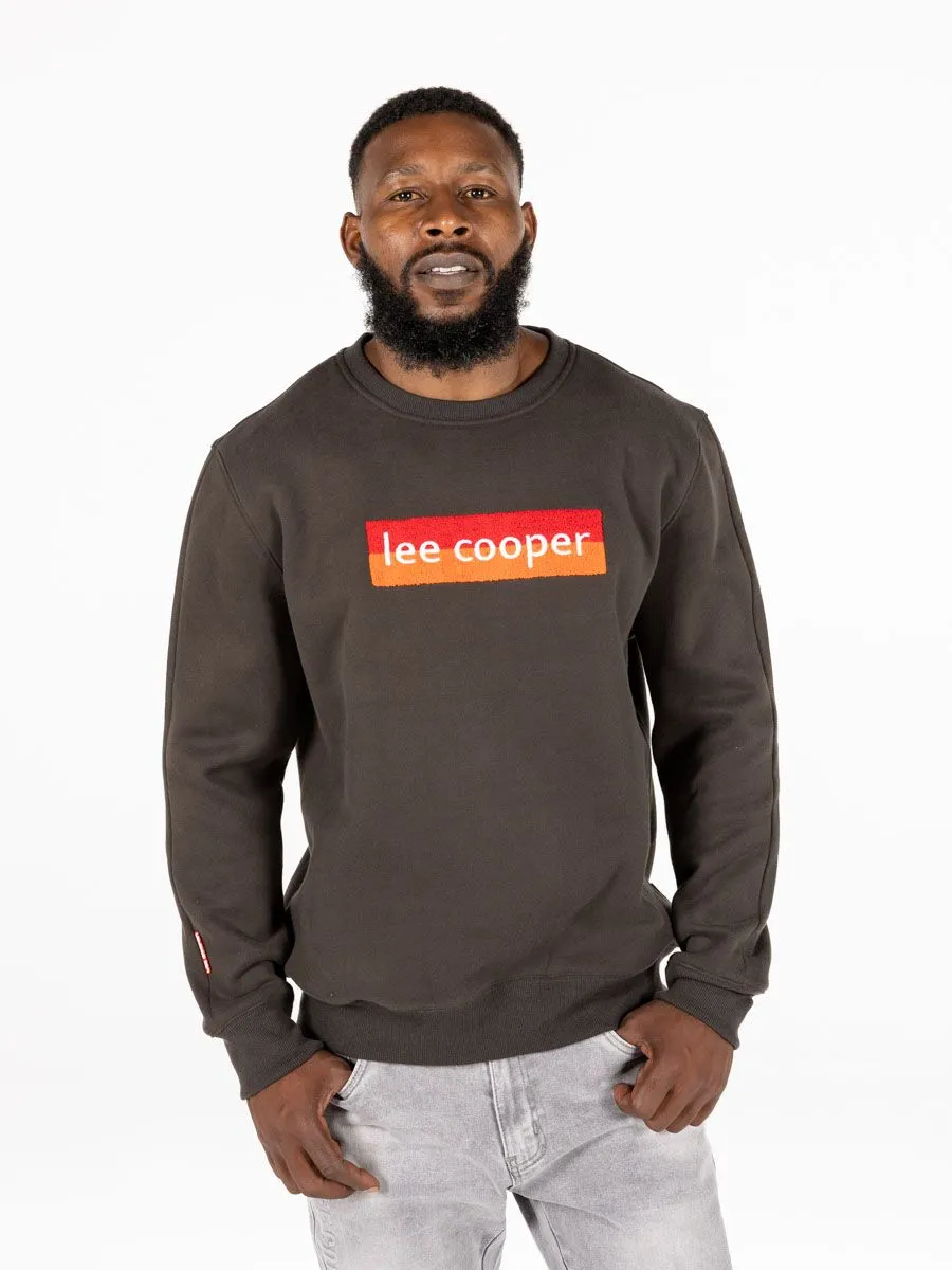 Lee Cooper Men's Long Sleeve Sweatshirt: Timothee Charcoal