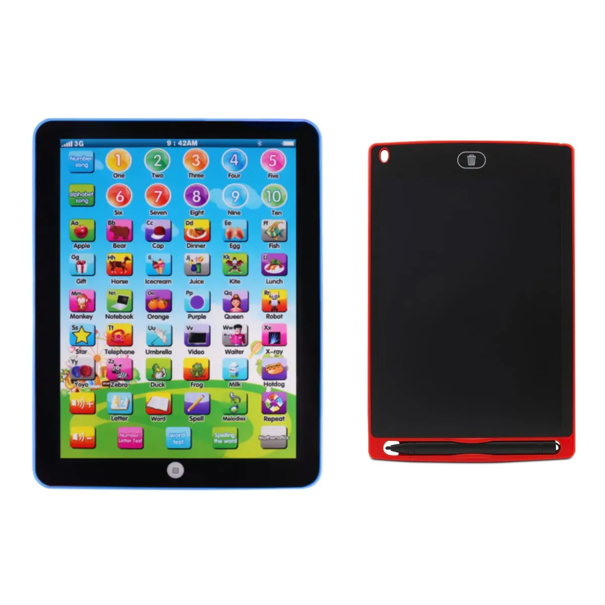 Interactive Educational Tablet for Kids with 12" LCD Writing Tablet - Blue
