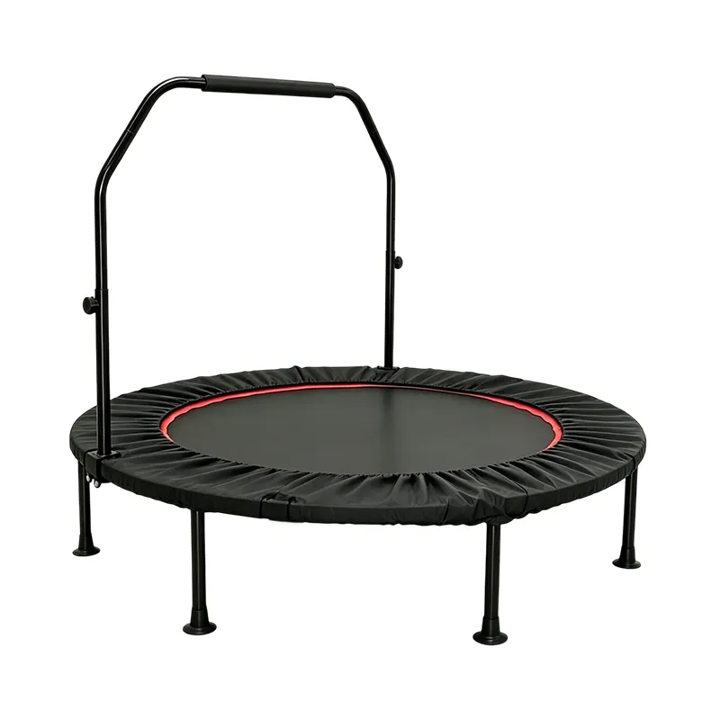 40" Foldable Handrail Trampoline, 1.3m Adjustable Height (5cm Per Gear)