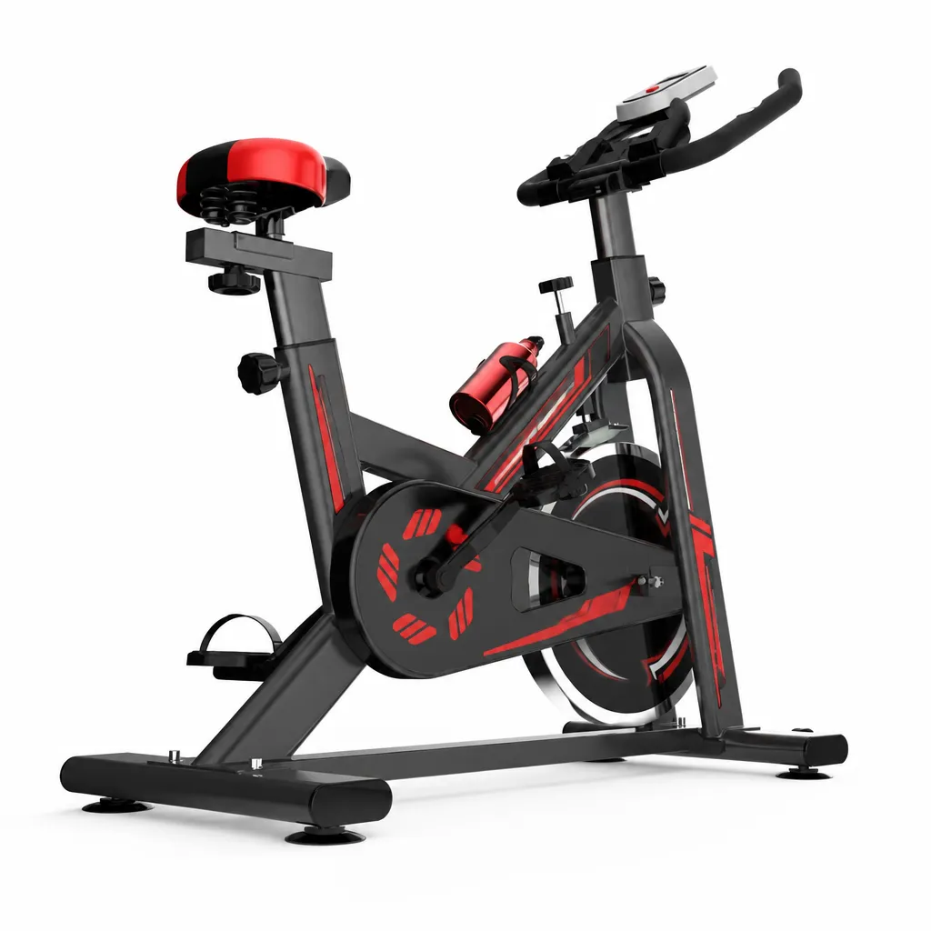 Indoor Cycling Exercise Bike with Adjustable Seat and Handlebars Flywheel