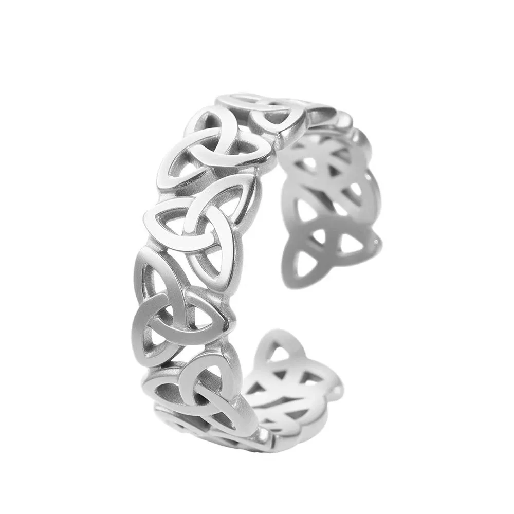 Light Luxury Openwork Ring - Trendy Minimalist Design - Silver