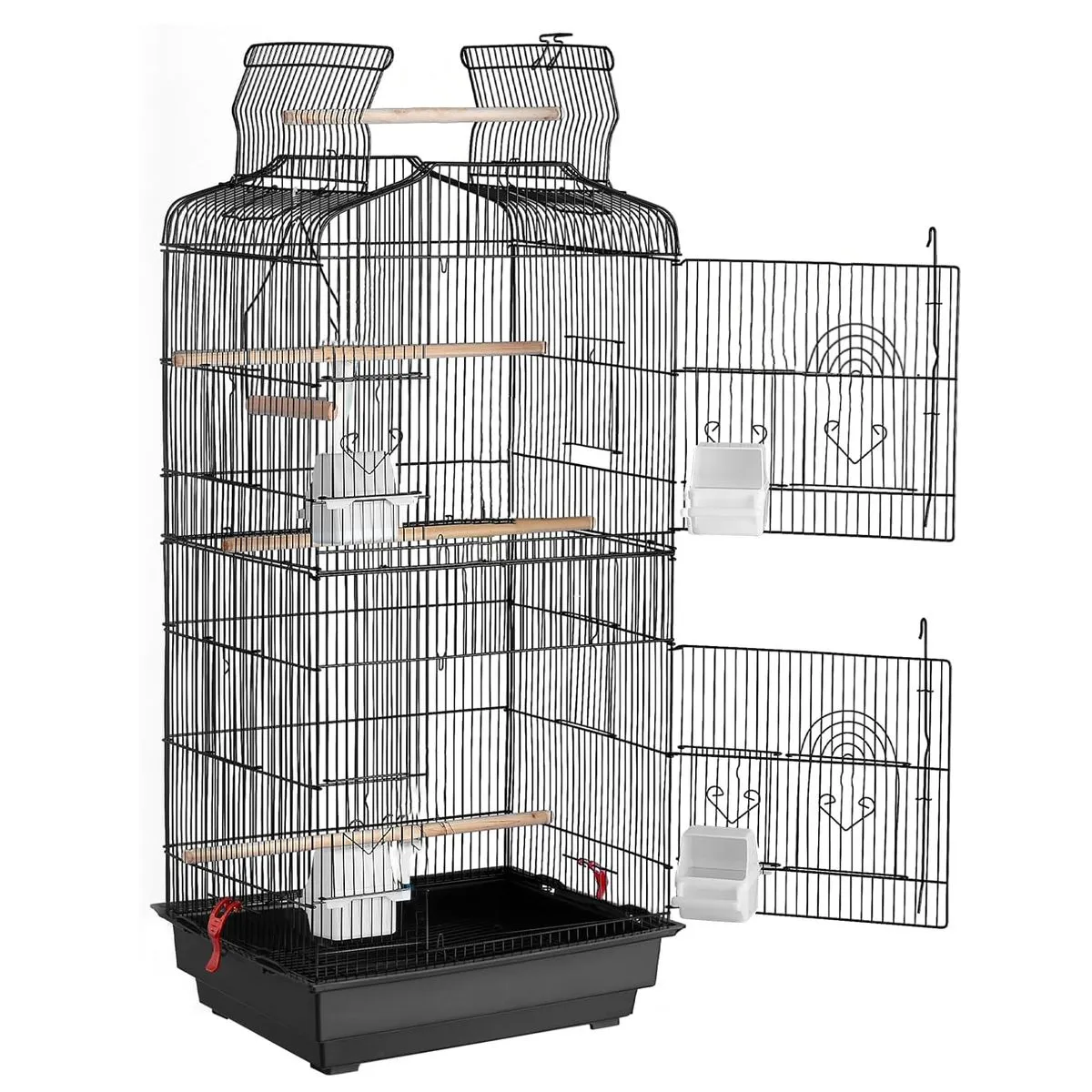 Bird Cage Open Top 92cm - M Cage for Cockatiels, Lovebirds & Small Parrots