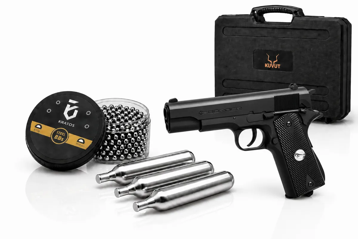 Borner CLT 125 CO2 BB Pistol 4.5mm - Multiple Kit Options - Deluxe Combo
