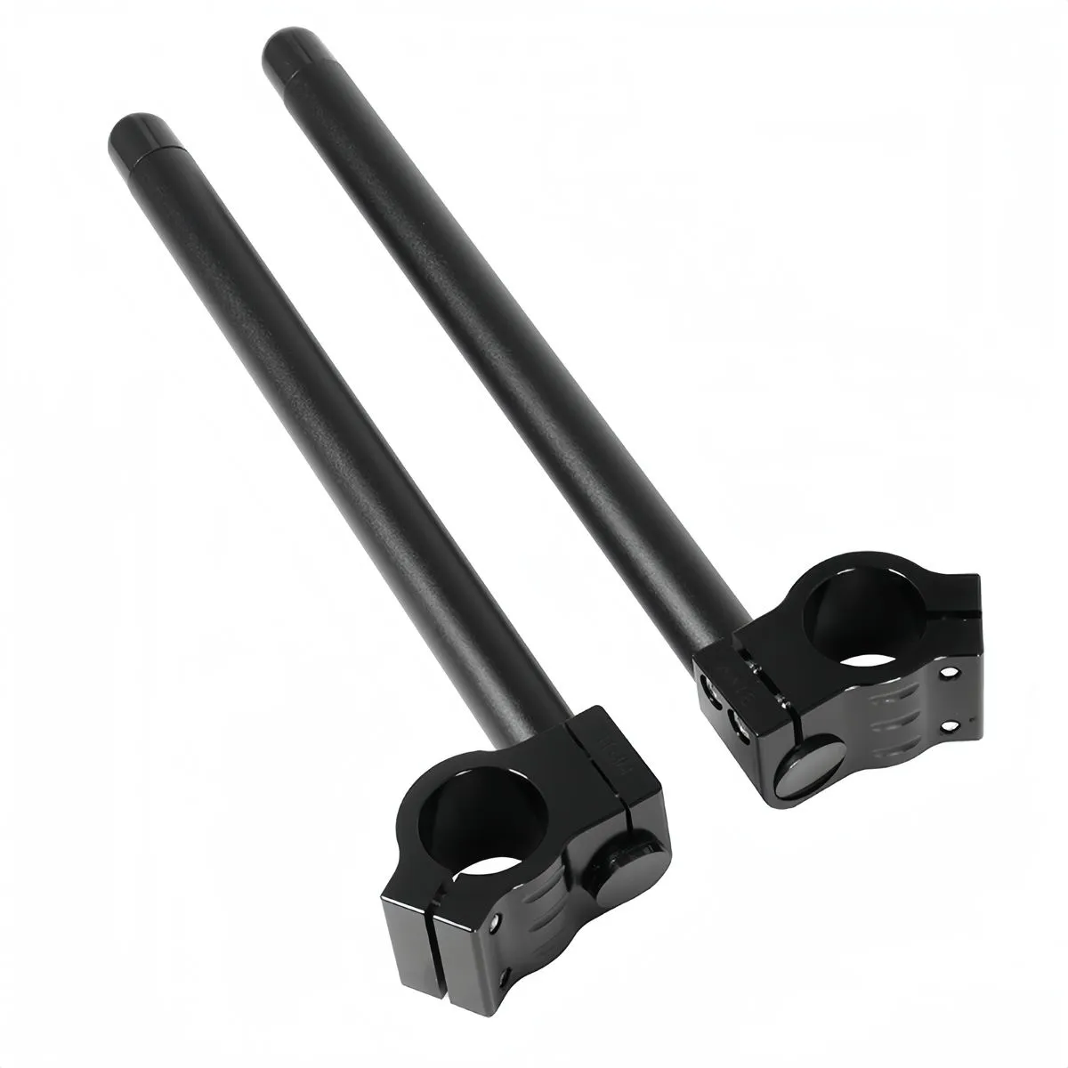 Motorcycle 50mm Split Clip-on Handlebar with Mounting Clamps Separate - Black