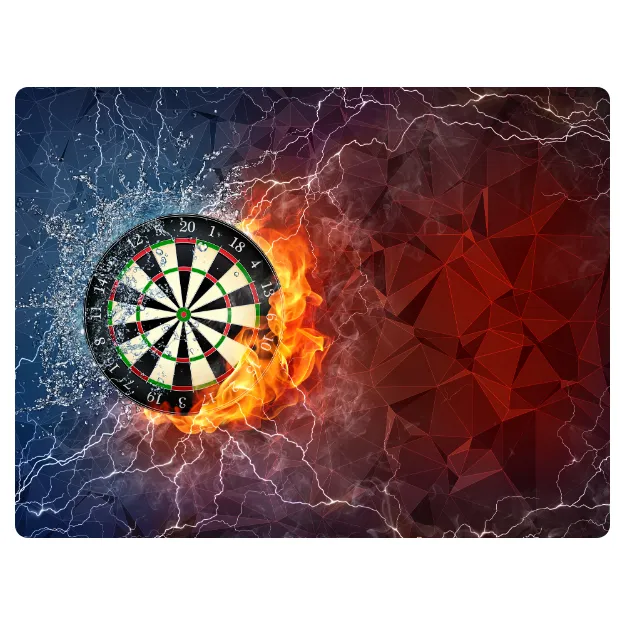 Fire And Ice Dart Board Printed Mouse Pads