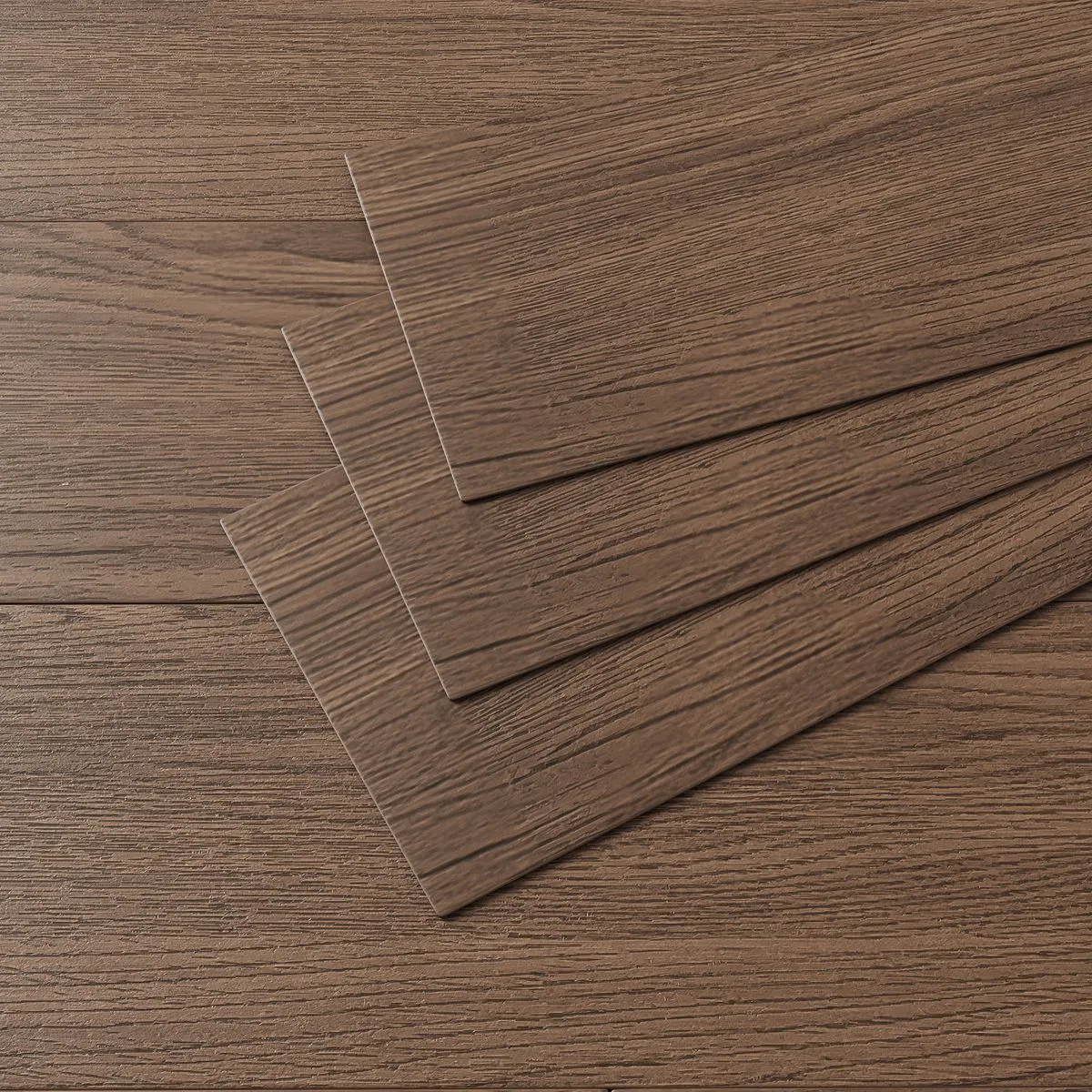 36 Piece Peel and Stick Floor Tile Wood Pattern Floor Sticker 91.4x15.2cm - Dark Brown