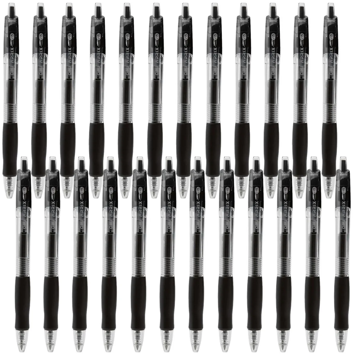 24Pcs Deli Retractable Gel Pens Neutral Black Fine 0.5mm Bullet Point