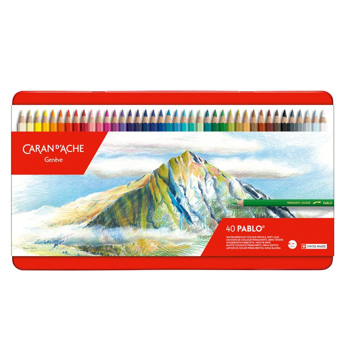 Caran D'Ache Pablo coloured pencils, 40 pencil set