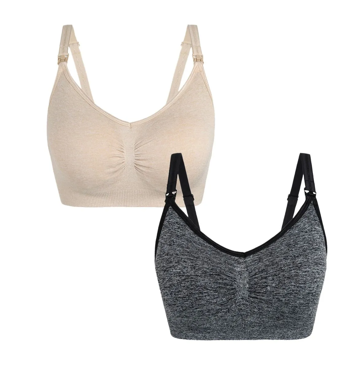 Women's Sleep Nursing Bra Maternity Breastfeeding Bra with Removable Pads
