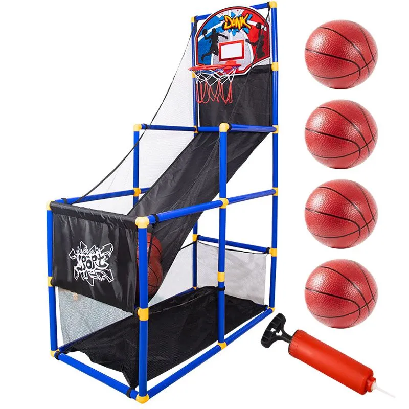 Basketball Play Game Set with 4 Balls Outdoor Indoor for Kids 3+ Years Old
