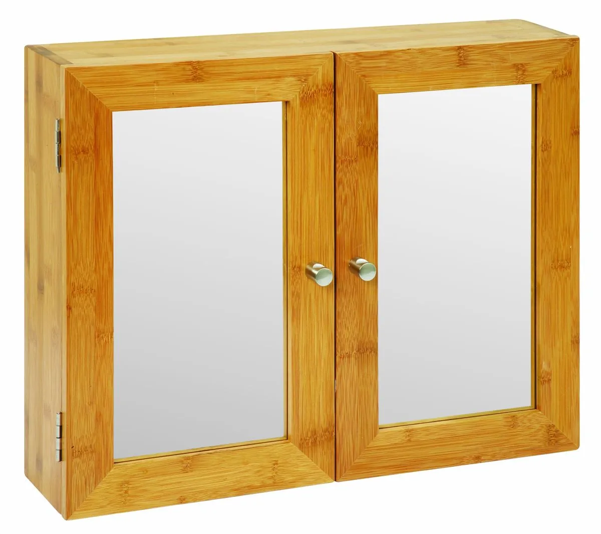 Bamboo Double Door with Mirrors Bathroom Cabinet