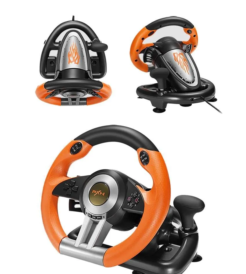PXN-V3IIO Steering Wheel For PlayStation/PS3/PS4/Xbox One/PC