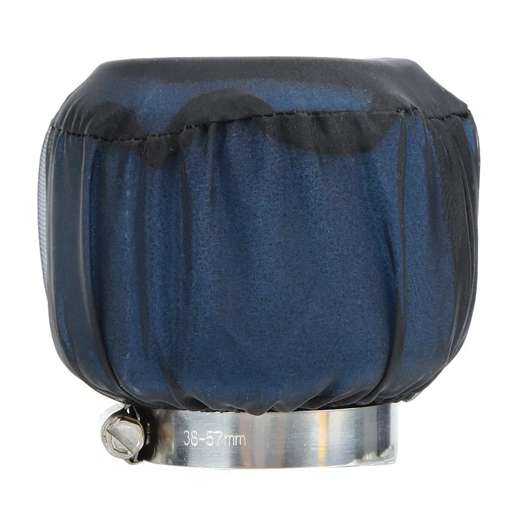45mm Double Sponge Air Filter Straight Neck for Motorcycle Dark Blue