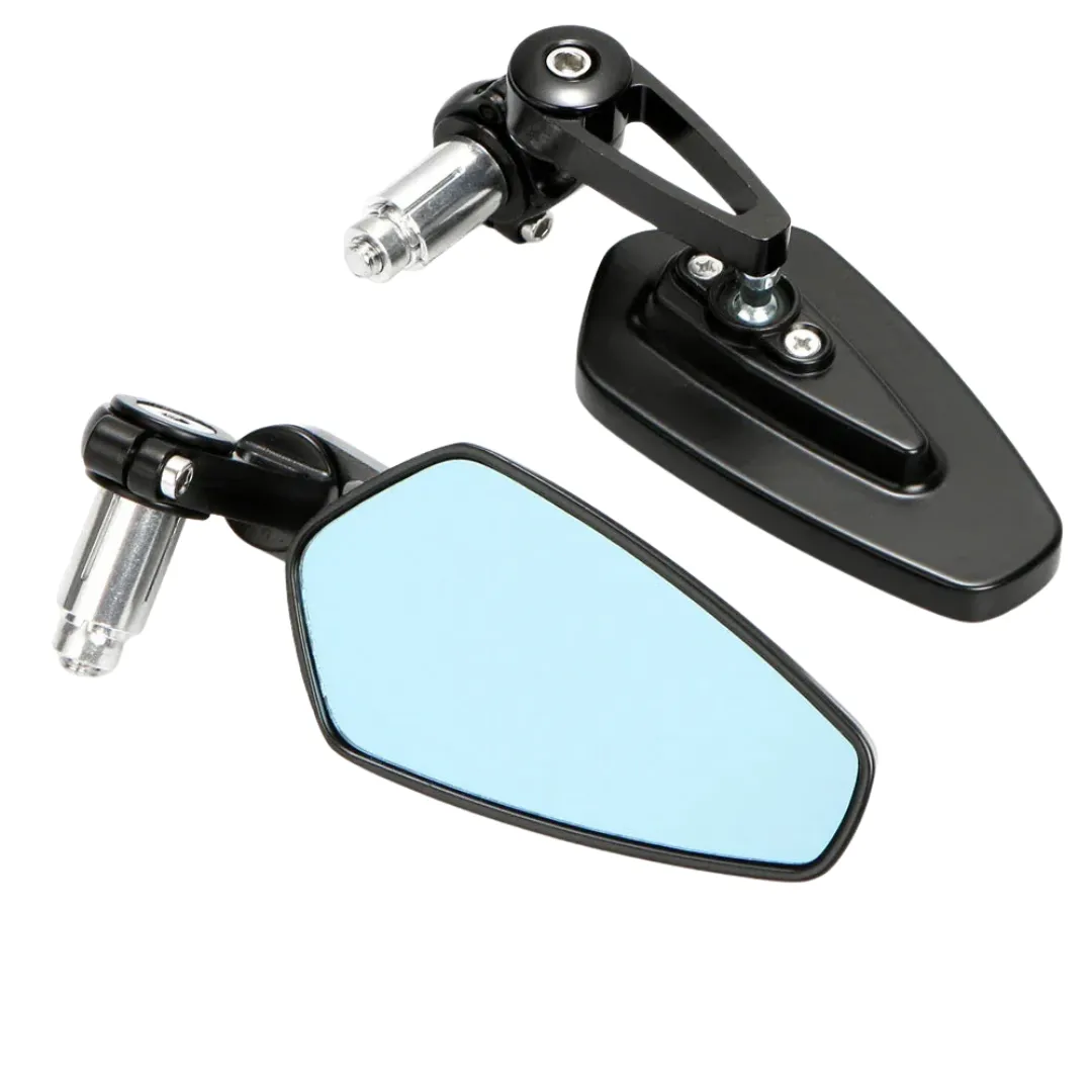 KR Motorcyle Bar End Mirror - 22mm - Black