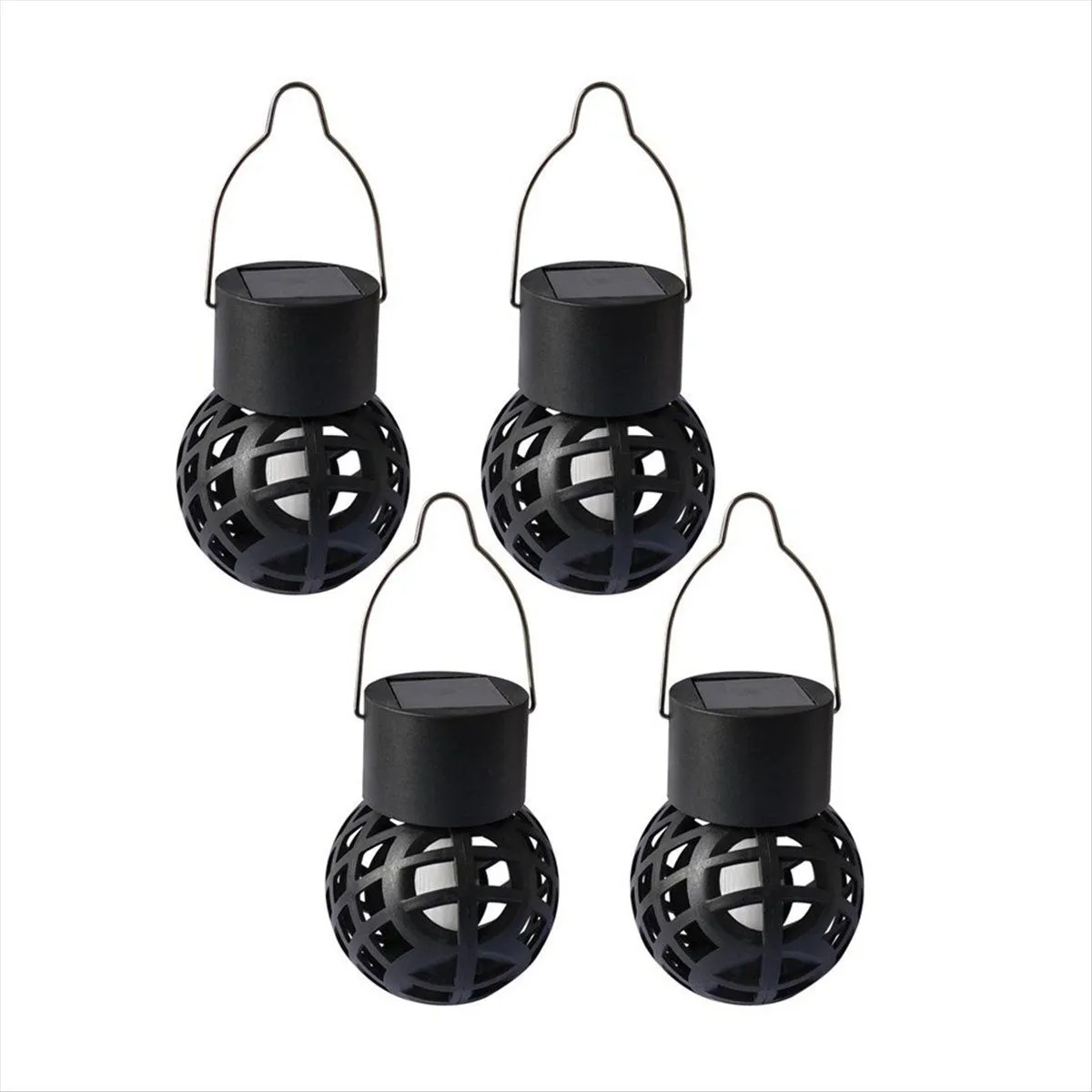 4Pcs Led Outdoor Flame Effect Hanging Lantern Garden Decoration Lamp