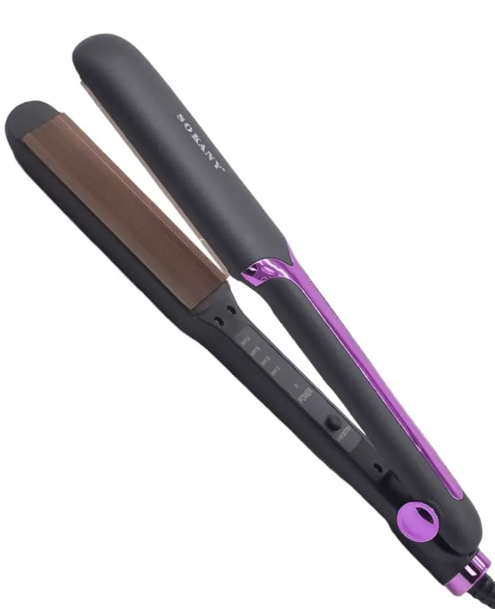 Sokany - Professional Rapid Heating Ceramic Hair Crimper Iron - Pink
