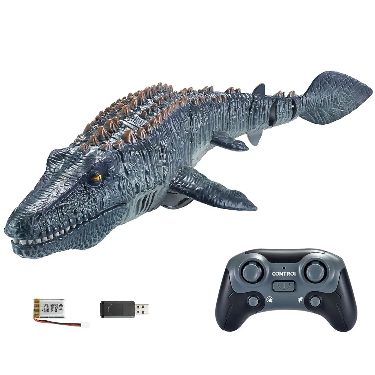 Remote Control Dinosaur Toys for Kids, Mosasaurus Diving Toys RC Boat