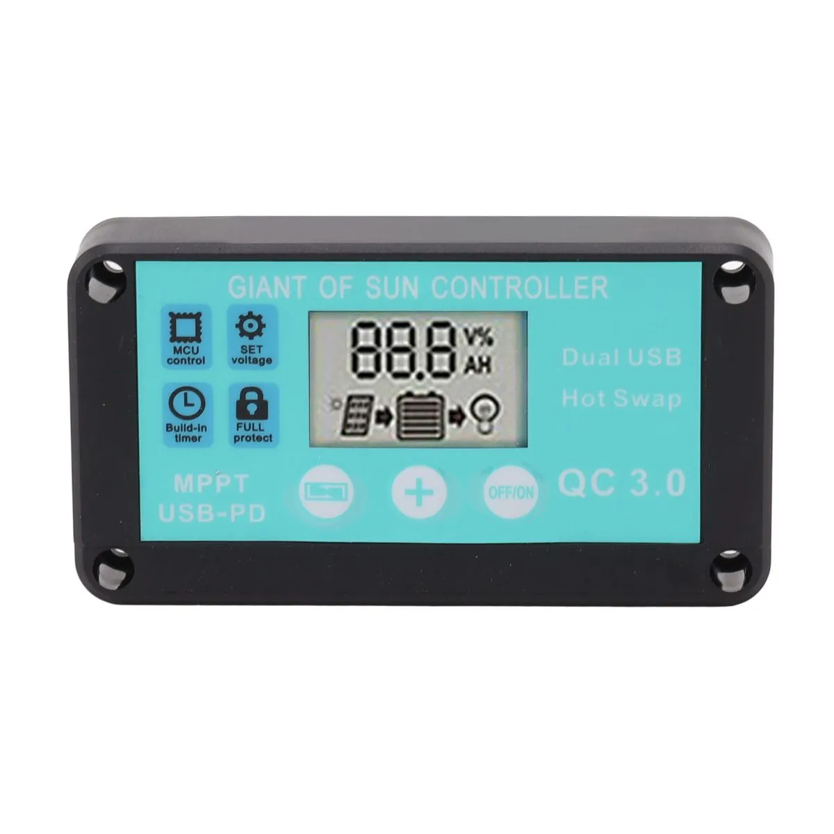 10A Solar Charge Controller Dual USB Fast Charging 12V24V