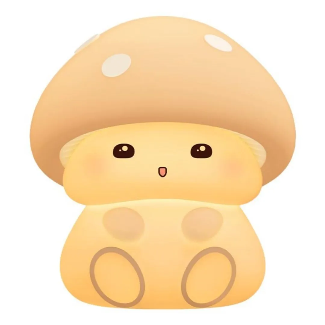 Silicone Mushroom Night Light Rechargeable Touch Dimmable Lamp