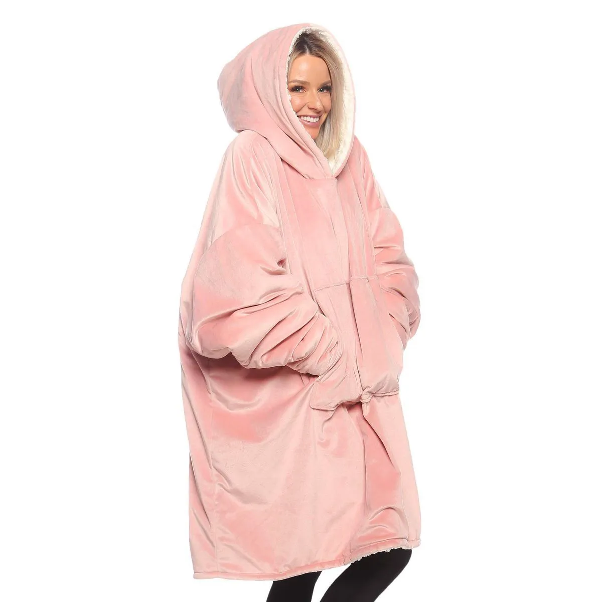 Hoodie, Ultra Plush Blanket, One Size fit all - Pink