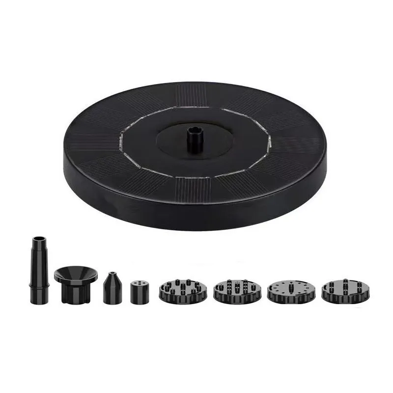Solar Fountain, Solar Powered Bird Bath Fountain Pump with 4 Nozzles