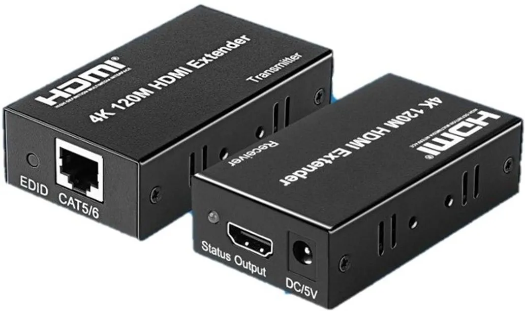 PTech 4K 120M Cat5 Or 6 Transmitter And Receiver HDMI Extender 4K@30Hz