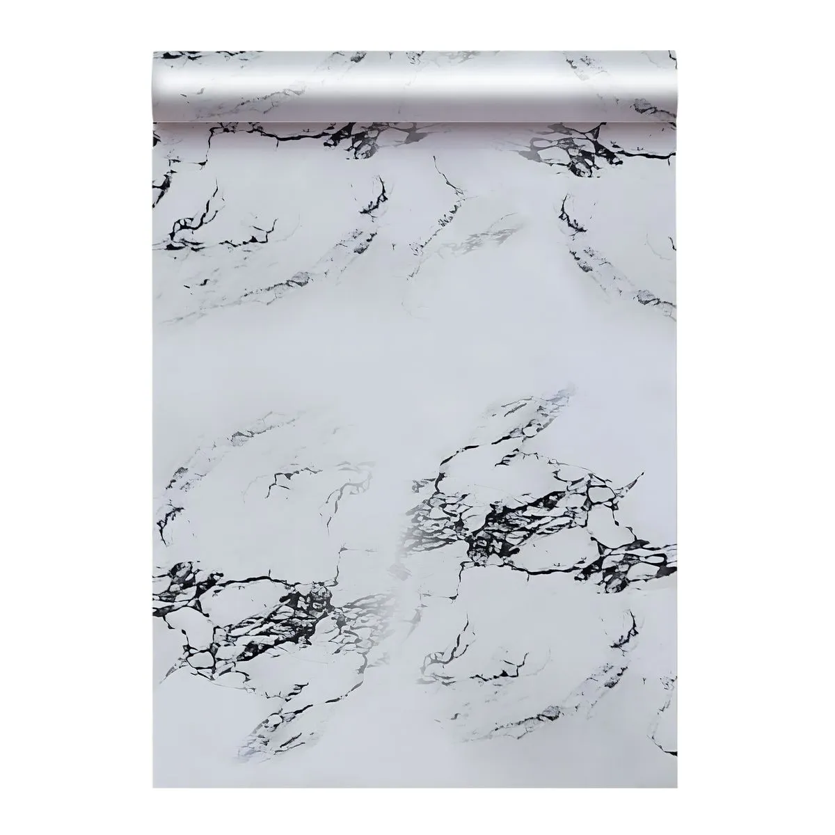 Marble Wallpaper Marble Contact Paper Self-Adhesive Wallpaper - 1000x60 CM - Black Stone Pattern
