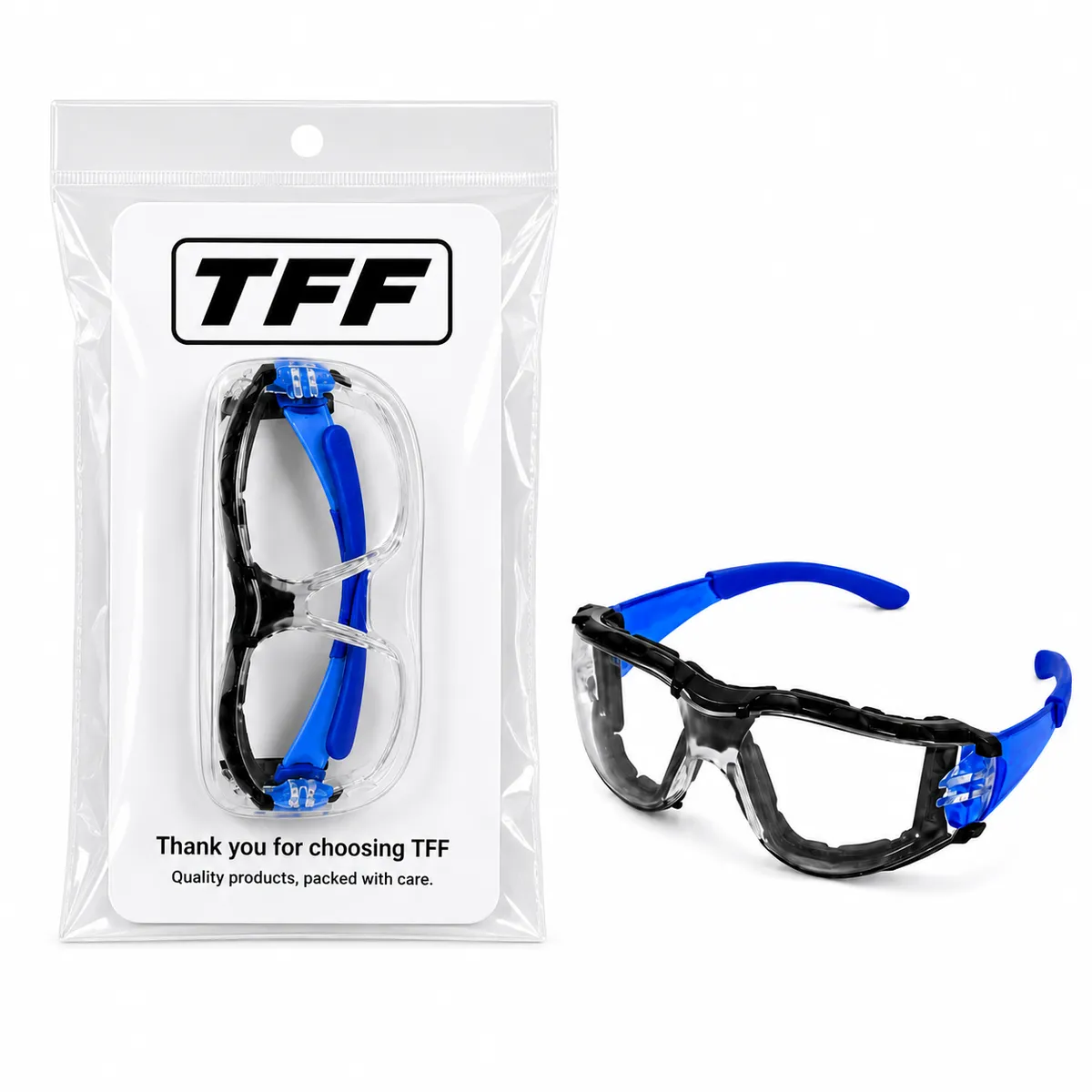 TFF ClearGuard Safety Glasses with Sponge Lining