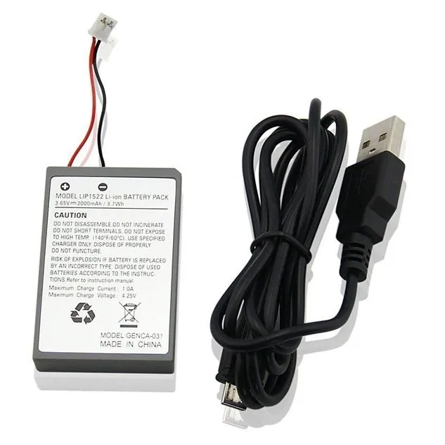 Rechargeable Battery Pack Compatible PS4 Wireless Controller Micro cable