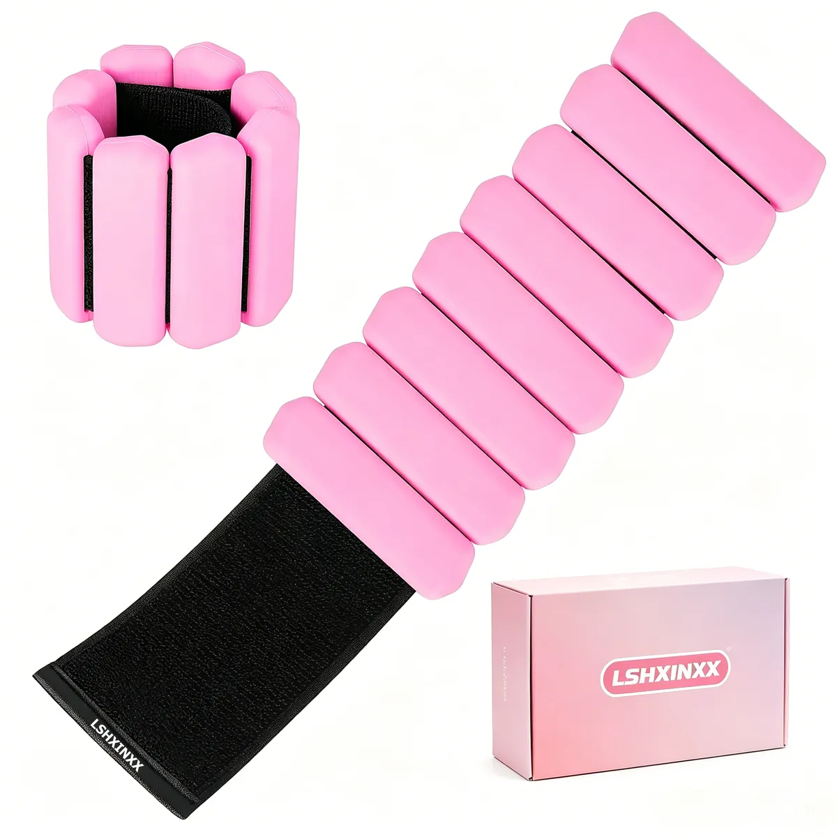 2lb Wrist Weights Set of 2, Wearable Arm & Leg Weights for Women & Men