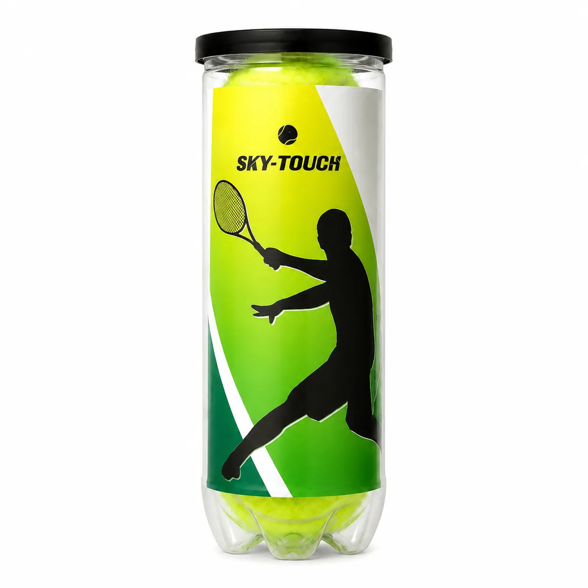 SKY-TOUCH Tennis Balls : 135cm High Bounce Practice Balls in Sealed Tub